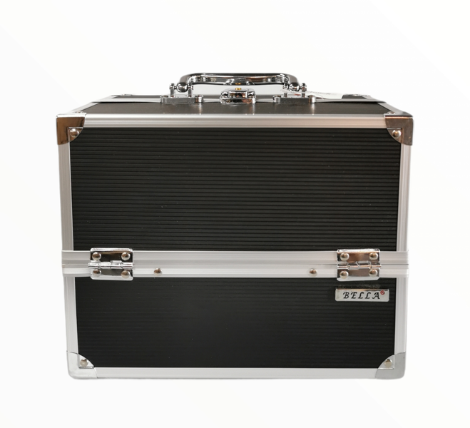 Bella Aluminium Frame Lockable Jewelry Storage Box Makeup Cosmetic Case