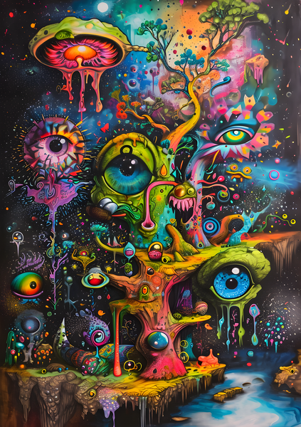 Wall Art Canvas - Psychedelic Wonderland