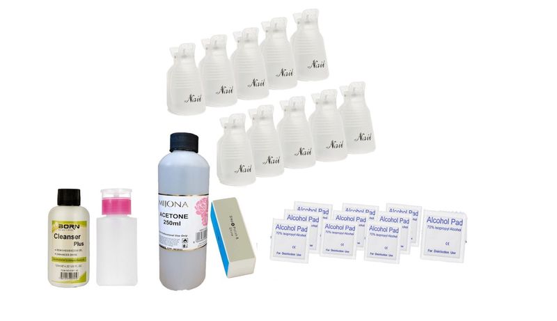 UV/LED Gel Nail Polish Soak Off White Soak Off Removal Kit - 24 piece