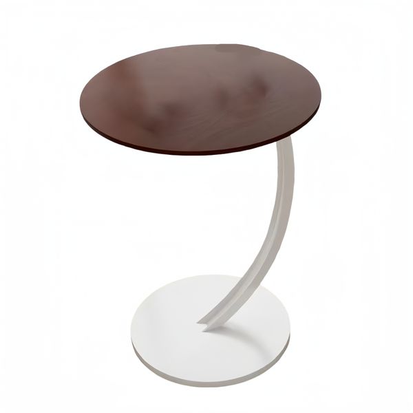 C Shaped End wooden Table Narrow Side Table Small Wooden Sofa Side Table