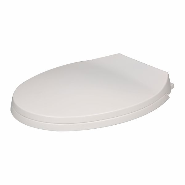 Contemporary White Sleek O-Shaped Heavy Duty Polypropylene Toilet Seat