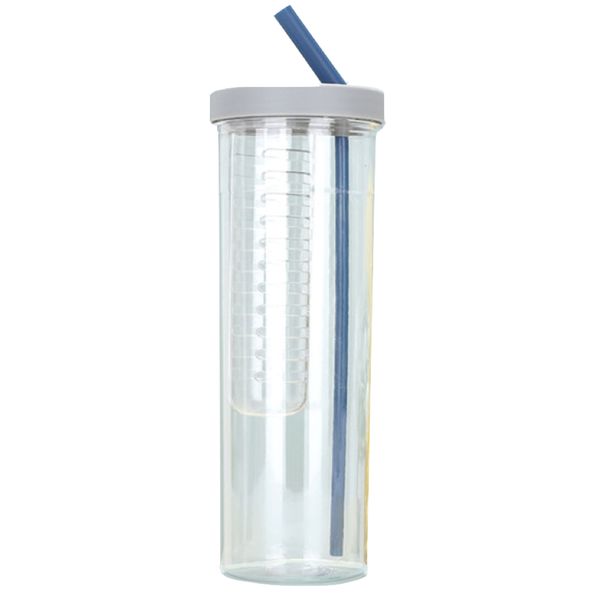 Home Sport Water Bottle With Fruit Infuser &amp; Foldable Straw (700ml)