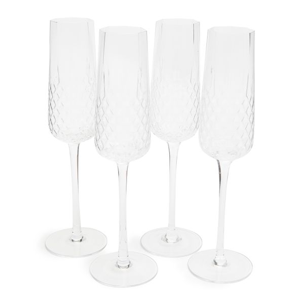 George &amp; Mason - Brava Champagne Flutes - Set of 4