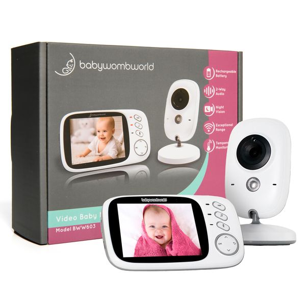 BabyWombWorld 3.2" Video Baby Monitor with Audio &amp; Night Vision