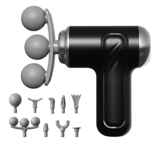 3-Head Fascia Gun - 9 Interchangeable Massage Heads