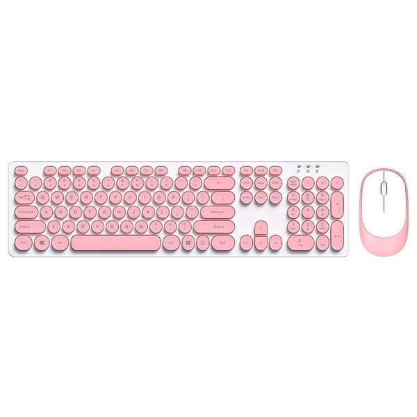 TUFF-LUV Wireless Keyboard &amp; Mouse Combo - Pink