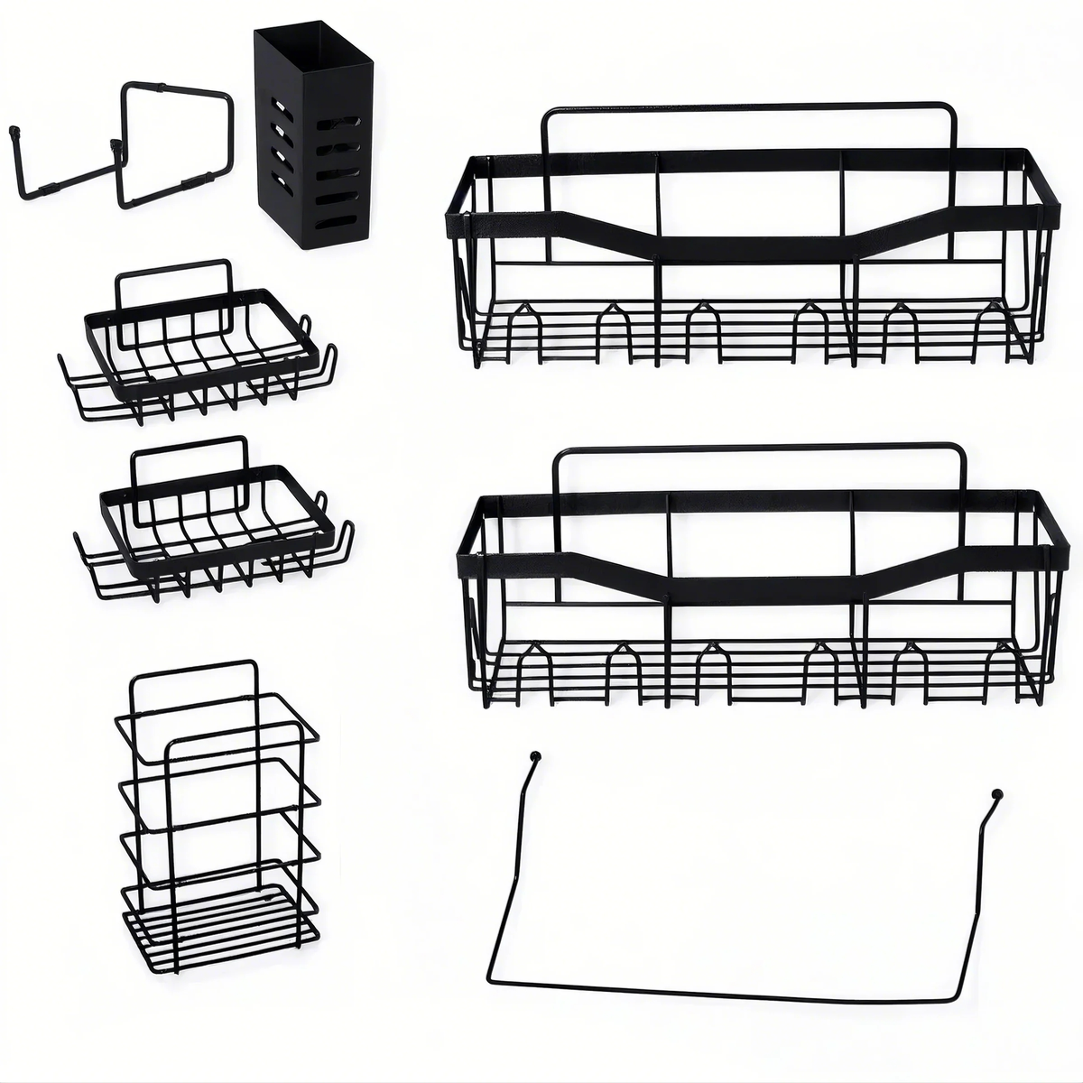 8 Pack Bathroom Organizers Shower Caddy Kitchen Storage Rack Soap Holder