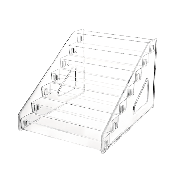 7-Layer Nail Polish Storage Rack, Transparent Cosmetic Storage Box