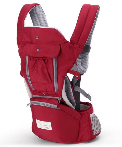 Hip Seat Breathable Mesh Baby Carrier - Red