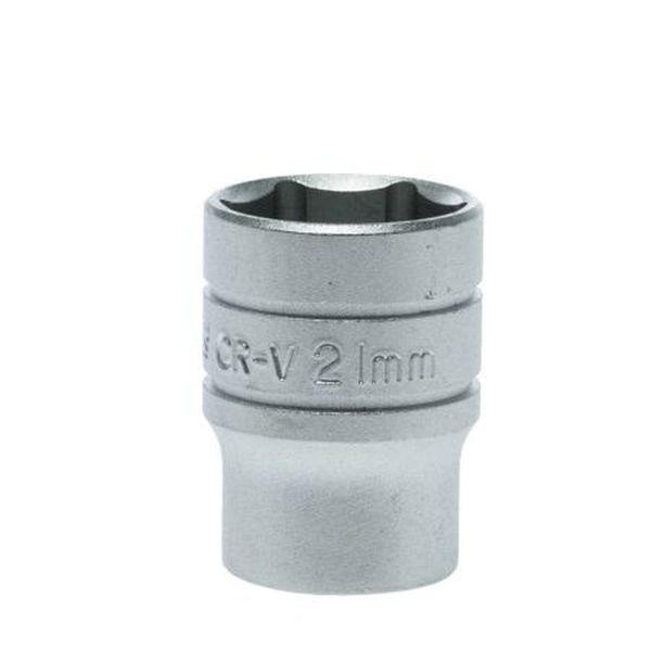TengTools - 1/2inch Drive 6 Point Socket 21mm - M1205216-C