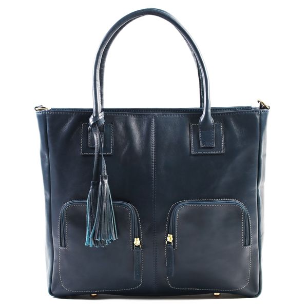 Nuvo Leather Aura Blue 15 Inch Laptop Bag image
