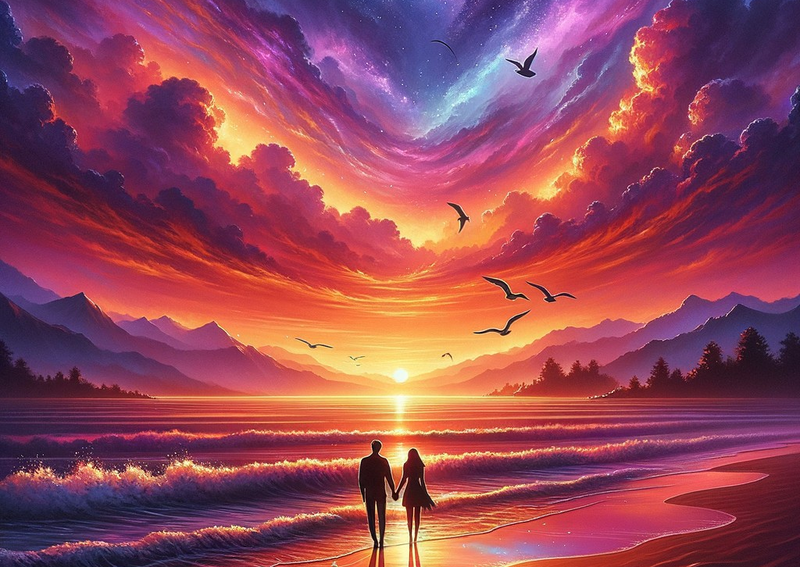 Canvas Wall Art Decor - Walk On The Beach