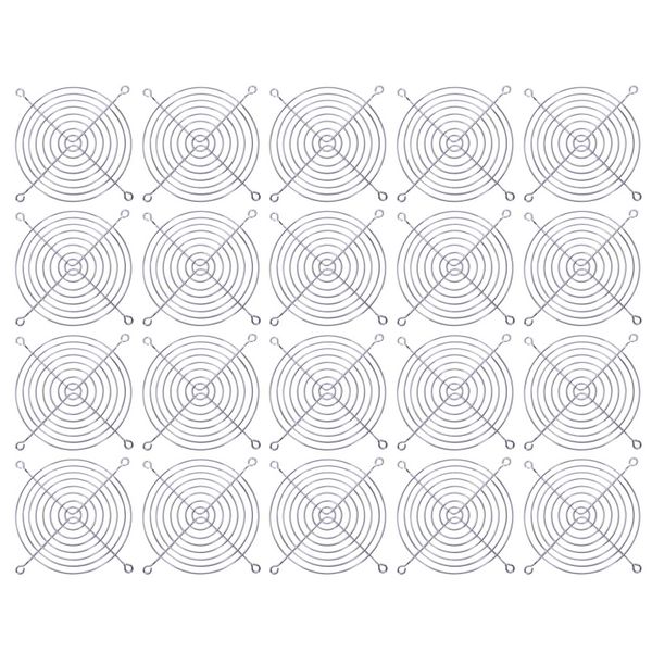20X PC DC Fan Grill Protector Metal Finger Guard 120mm 12cm Silver Tone