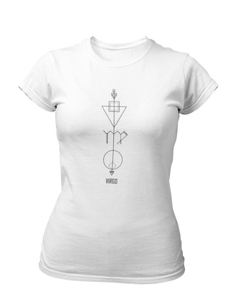 PepperSt Ladies White T-Shirt - Virgo