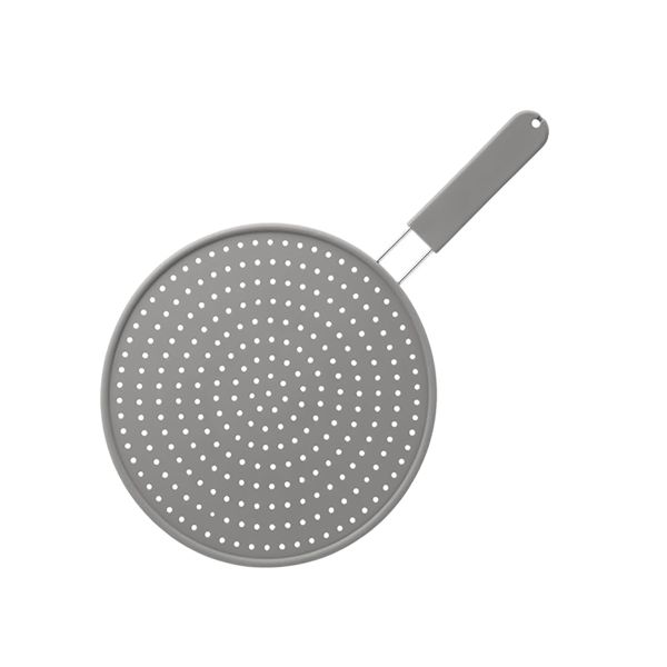 Silicone Heat Resistant Splatter Screen Frying Pan Guard Cover with Handle