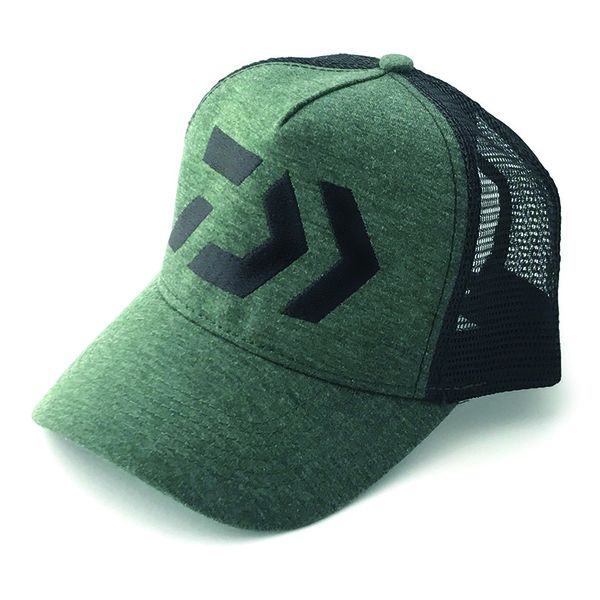Daiwa Jersey Curve Peak Trucker Cap, Bottle Green