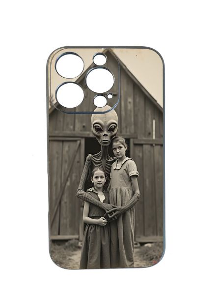 Vintage Alien Encounter Silicone Phone Case - Comaptible With iPhone