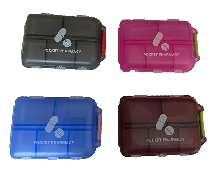 4 Piece Set Pocket Pharmacy Pill Cases
