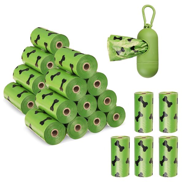 26 Pcs Biodegradable Dog Poop Bag Set Compostable Waste Bags with Dispenser