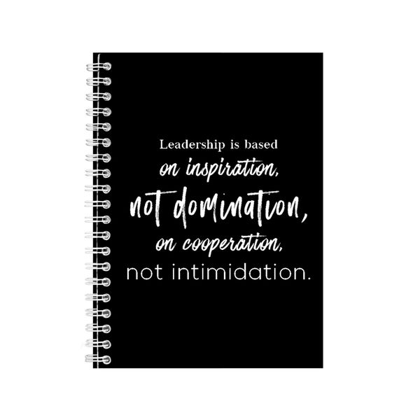 Leadership A5 Notebook Spiral Lined Motivational Saying Graphic Notepad 187