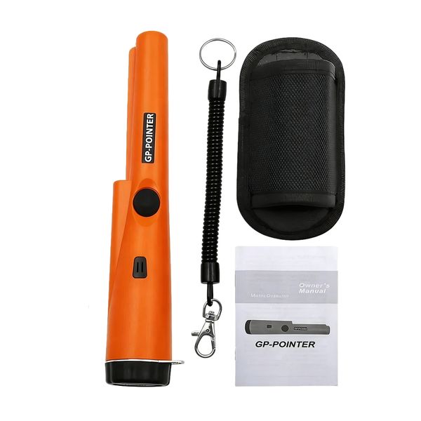 Metal Detector, Small Portable Handheld 360-Degree Detector, Orange