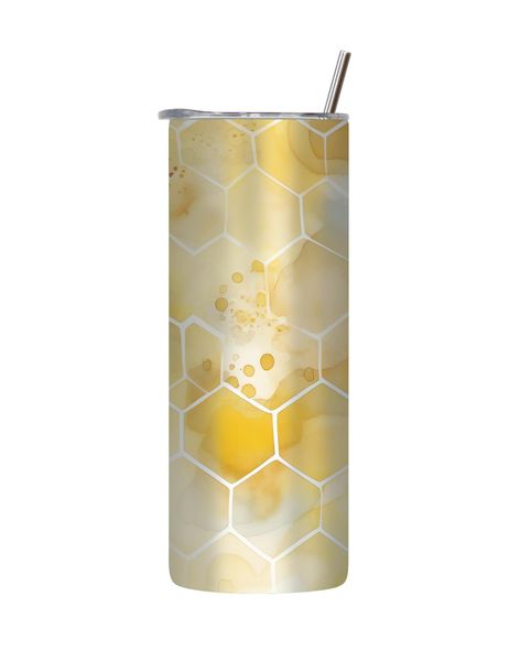 Yellow 20 Oz Tumbler with Lid and Straw Trendy Pattern Graphic Present 227