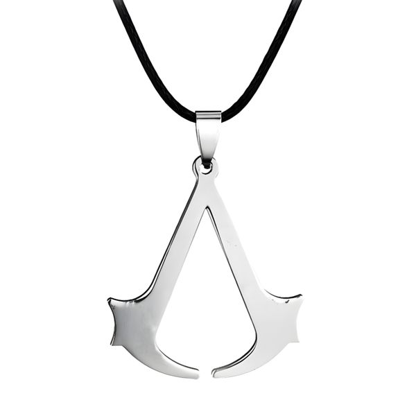 Silver Assassin's Creed Stainless Steel Cosplay Pendant Necklace