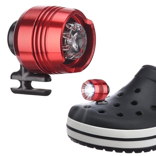 Headlights for Croc Led Clogs Shoes Light,2 Pieces, Red