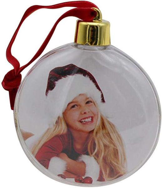 Christmas tree bauble with photo -Set Of 6