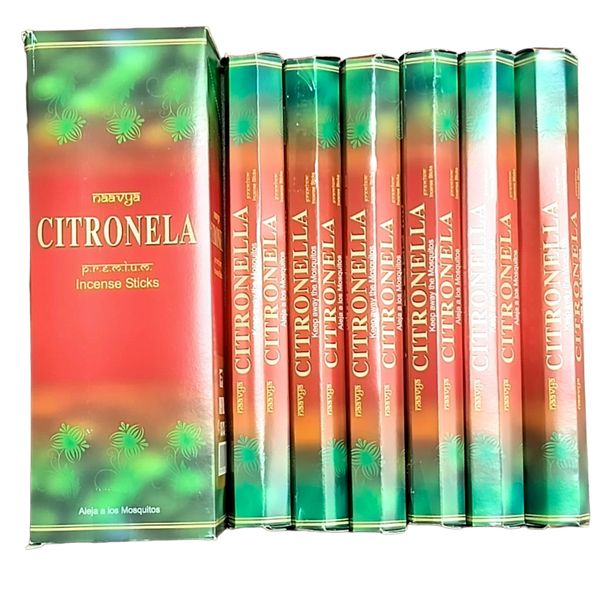 Naavya Premium Citronella Incense Sticks 9 Inch - 6 Packs 120 Sticks