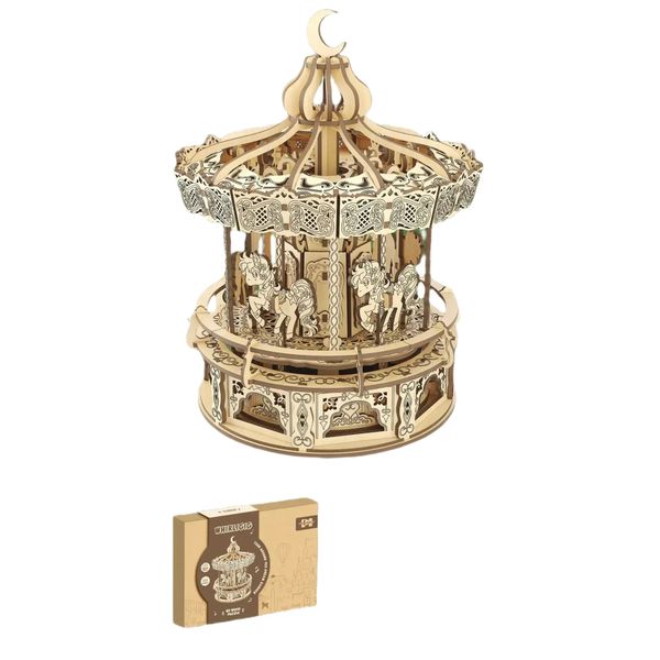 PLAYHILAND 3D Wooden Puzzles for Adults - DIY Wooden Music Box