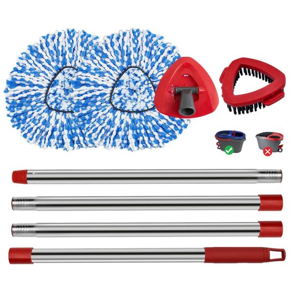 Spin Mop Handle Mop Heads and Base Replacement Sets Compatible with O Cedar