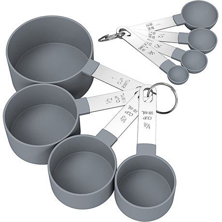 Measuring Cups & Spoon 8pc Set With SS Handles- Kitchen Essentials | Buy Online in South Africa | takealot.com