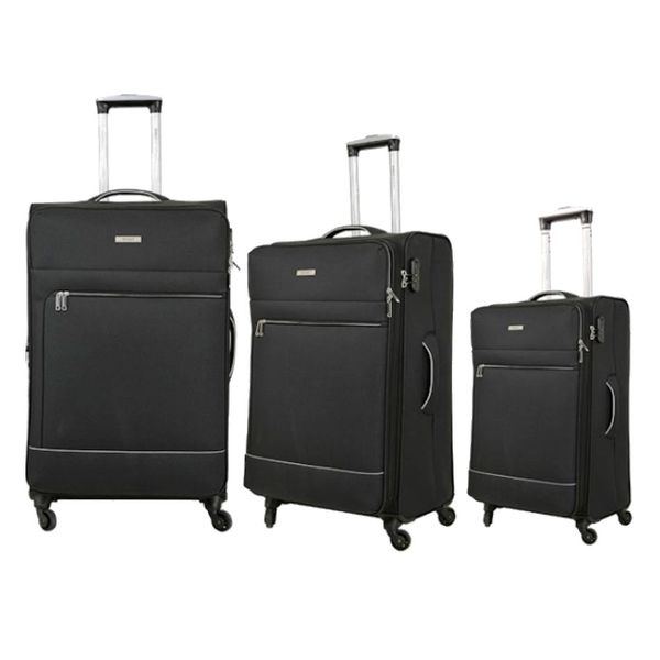 Tosca Platinum 3 Piece Luggage Set Black