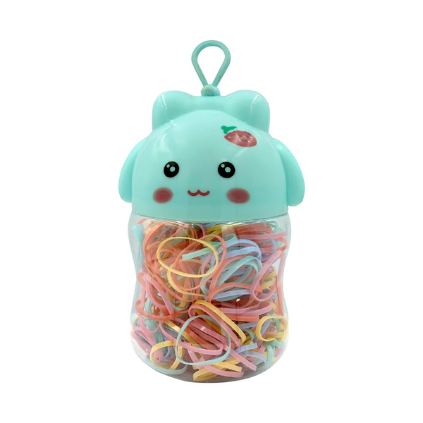 Cute Colorful Disposable Elastic Rubber Hair Bands - 300 Pieces