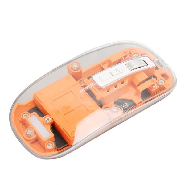 Transparent Wireless Mouse (Orange)