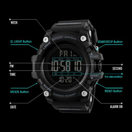 Sports watch outlet with countdown timer