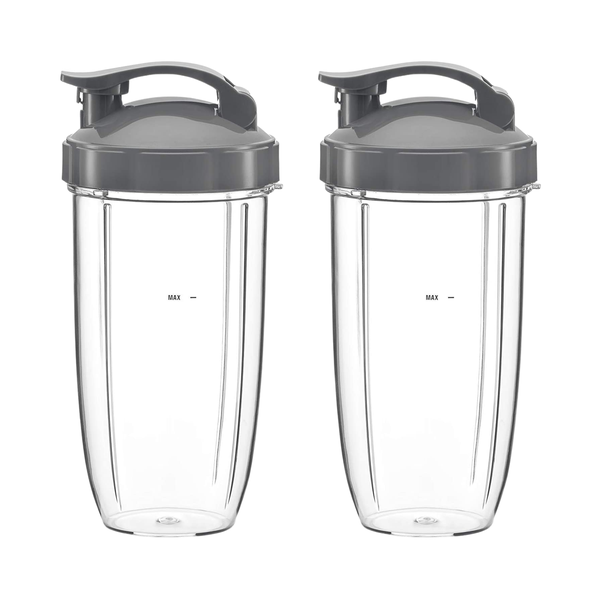 Replacement Nutribullet Cup 945ml with Flip Top To-Go Lid - 2 pack