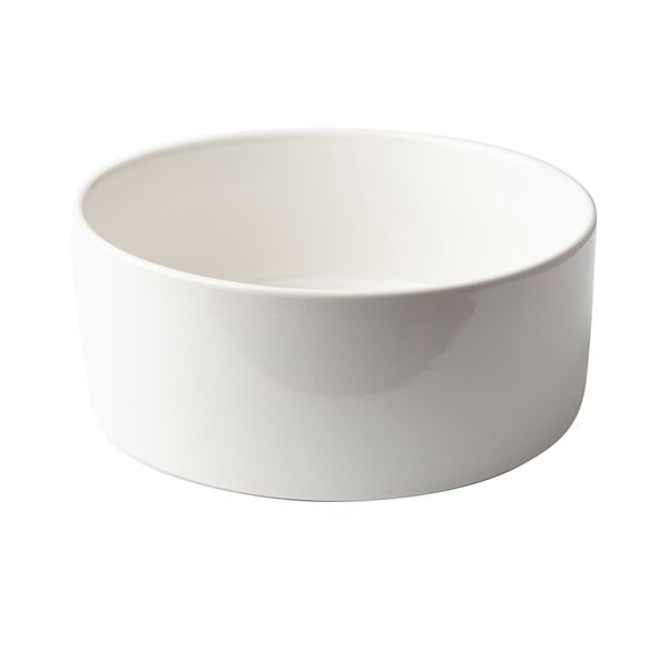 OMADA Flat Stackable White Salad Bowl
