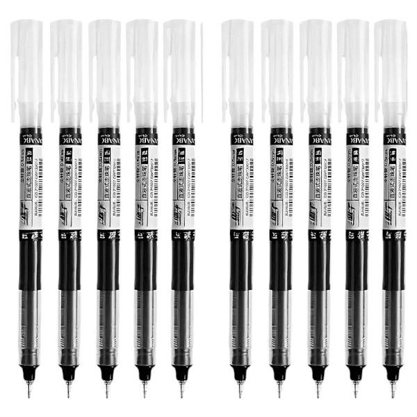 10 Piece - Ultra-Smooth 0.5mm Tip Gel Pens With Quick Drying - Black