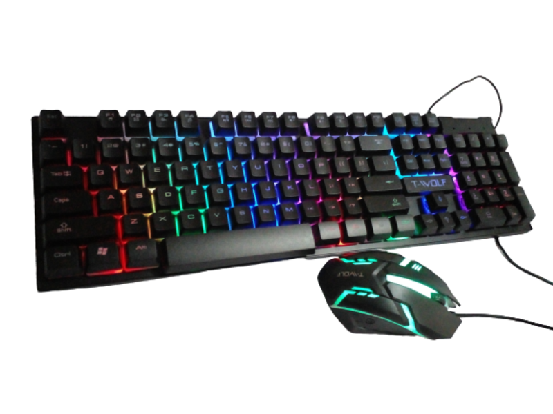 Soft Touch Illuminated Gaming Keyboard and Mouse Combo