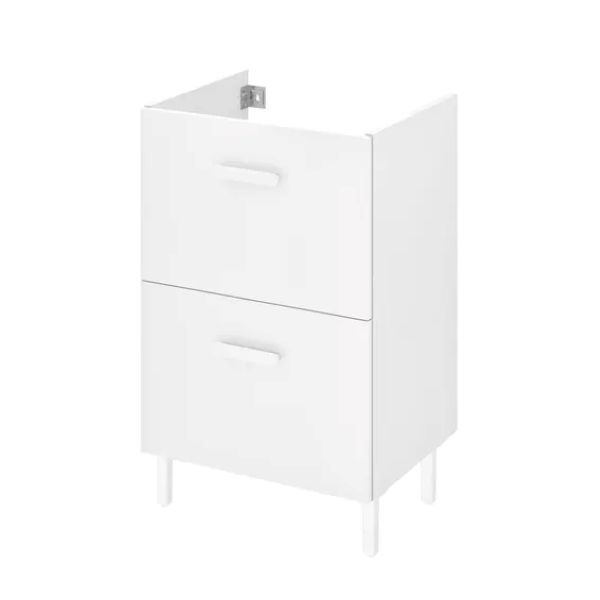 Easy Freestanding Bathroom Cabinet With Two Doors White
