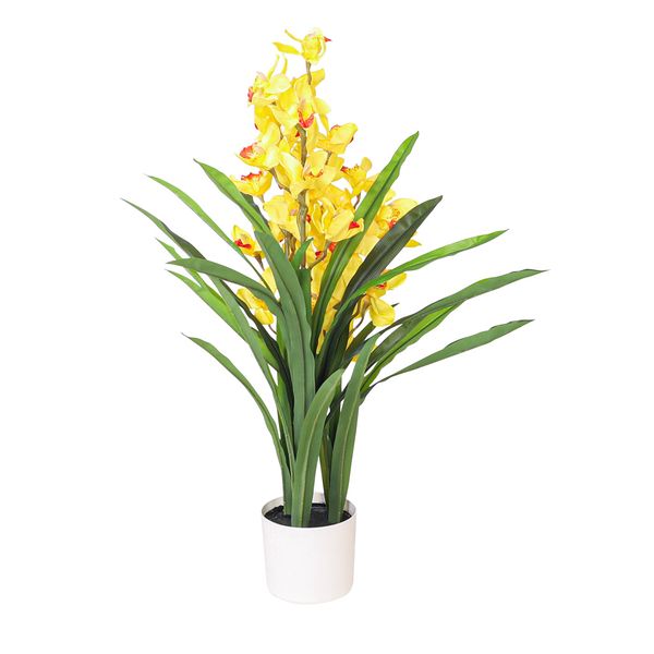 Faux Cymbidium Orchid Plant