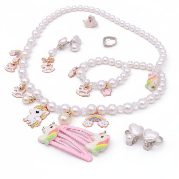 Unicorn Kids Jewellery Set for Girls Bracelet Necklace Set for 8