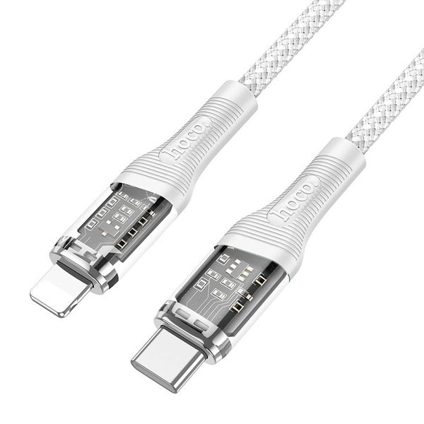 27W PD USB-C to Lightning PD Fast Charging Cable Transparent 1.2m