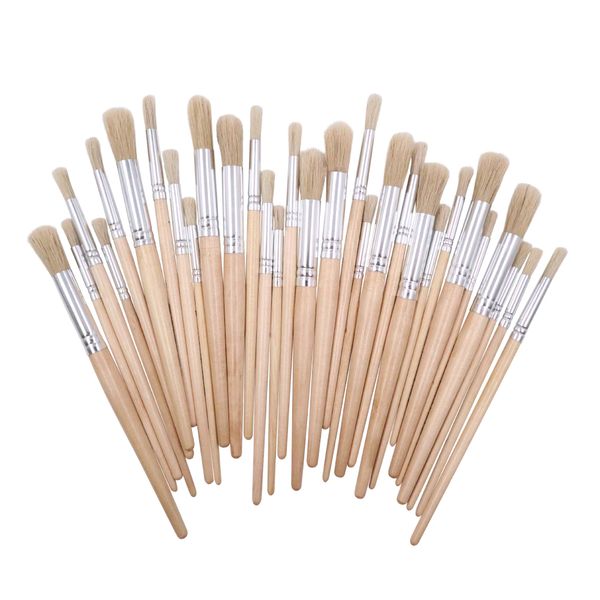 Anthony Peters Round Paint Brushes: 30 Pieces