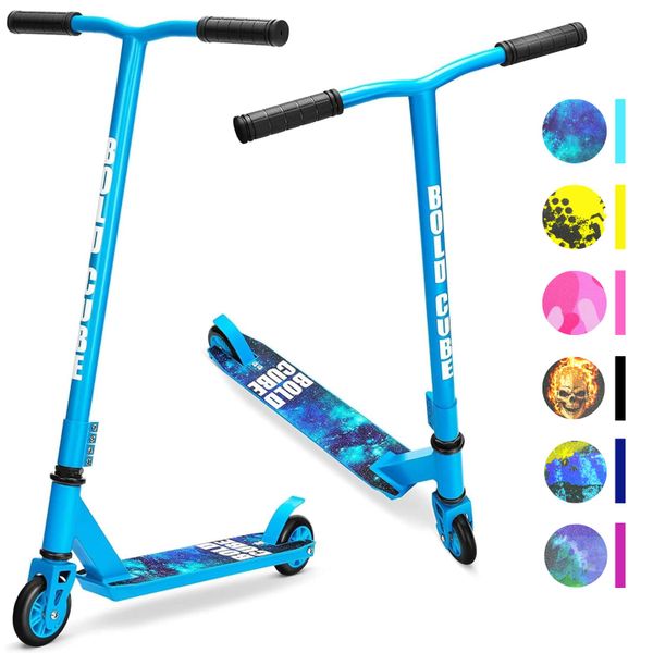 BOLDCUBE Stunt Scooter for Kids 6-12 Years Spins 360 | ABEC7 | Alloy Deck