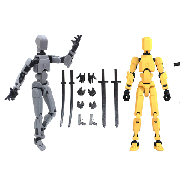 Titan 13 Dummy Multi-jointed Action Figure Movable Animation Robot - 2 Piece