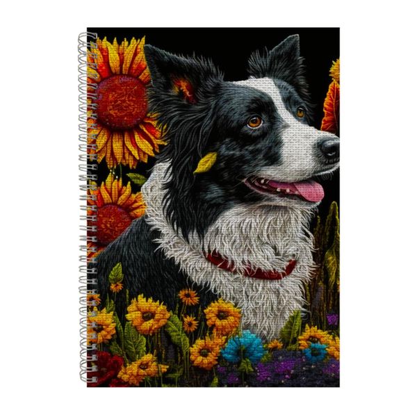 Embroidered BORDER COLLIE1 Notebook Dog Gift Idea A4 Notepad Pad 98