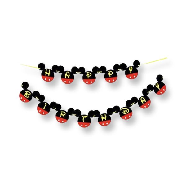 Mickey Mouse Red Birthday Banner